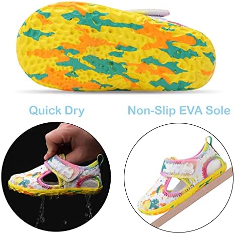 Scurtain Kids Toddler Water Shoes Quick-Dry Aqua Socks For Baby Boys Girls Toddler Beach Shoes Swim Shoes With Non-Slip Sole