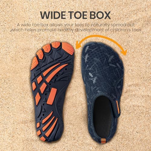 SEEKWAY Barefoot Water Shoes For Kids - Wide Toe Box And Quick-Dry Sand Shoes Toddler For Hiking Swim Beach Pool Kayak Sport Accessories Camping Essentials Non-Slip For Boys Girls Sizes