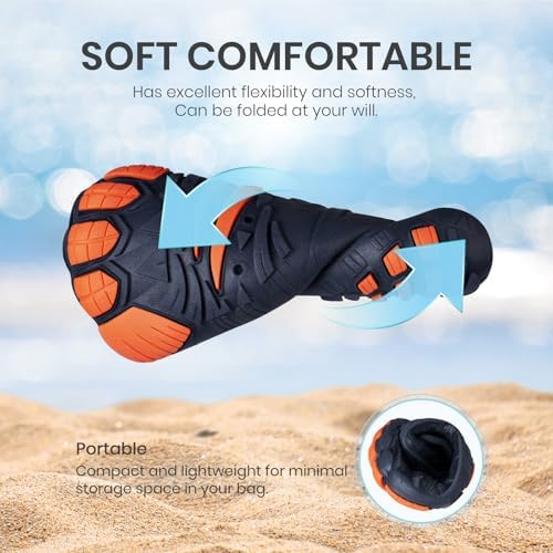 SEEKWAY Barefoot Water Shoes For Kids - Wide Toe Box And Quick-Dry Sand Shoes Toddler For Hiking Swim Beach Pool Kayak Sport Accessories Camping Essentials Non-Slip For Boys Girls Sizes