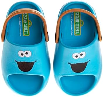 Sesame Street Clog Sandals with Backstrap - Open Toe Slides for Kids Girls and Boys - Sesame Sandal Slip-On Clogs Water Resistant (Sizes: 3-4 Infant / 5-10 Toddler / 11-12 Little Kid)