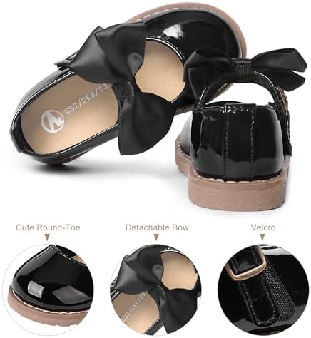 Shoeslocker Toddler Girl Dress Shoes Little/Big Girl Mary Jane Shoes Wedding Party Girls Princess Flat Shoe