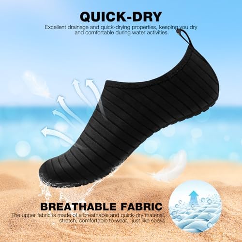 SIMARI Water Shoes Women Men Aqua Socks Beach Barefoot Quick Drying Aqua Aerobics Swim Pool Non Slip Outdoor Travel Essentials Surf River Lake Snorkeling Kayak Yoga Adult Youth