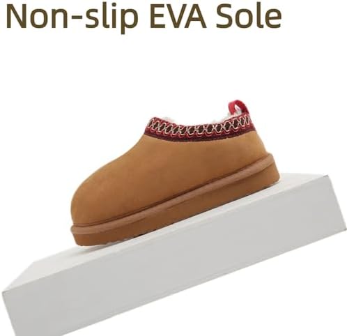 SMajong Kids Slippers Plush Warm Girls Fuzzy House Slippers Boys Platform Slipper Slip-on Shoes Winter Indoor Outdoor