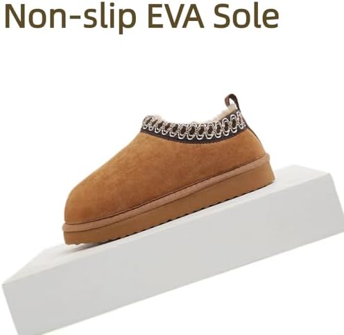 SMajong Kids Slippers Plush Warm Girls Fuzzy House Slippers Boys Platform Slipper Slip-on Shoes Winter Indoor Outdoor