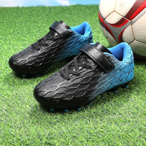 Soccer Cleats Kids Firm Ground Football Shoes Boys Girls Athletic Outdoor