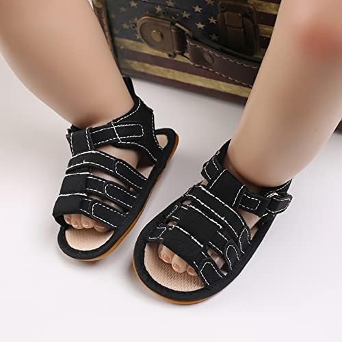 SOFMUO Baby Boys Girls Closed-Toe Sandals Breathable Athletic Soft Sole Anti-Slip Infant Summer Toddler Beach Walking Shoes