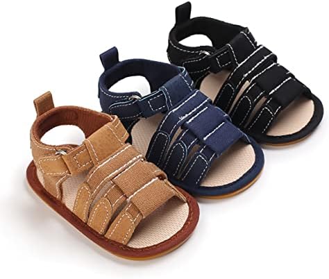 SOFMUO Baby Boys Girls Closed-Toe Sandals Breathable Athletic Soft Sole Anti-Slip Infant Summer Toddler Beach Walking Shoes