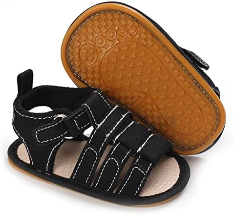 SOFMUO Baby Boys Girls Closed-Toe Sandals Breathable Athletic Soft Sole Anti-Slip Infant Summer Toddler Beach Walking Shoes