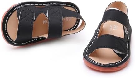 SOFMUO Baby Boys Girls Squeaky Sandals Non-Slip Soft Rubber Sole Closed Toe Infant Summer Outdoor Shoes Toddler First Walkers