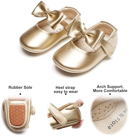 Soft Sole Baby Dress Shoes - Infant Baby Walking Shoes Moccasinss Rubber Sole Crib Shoes
