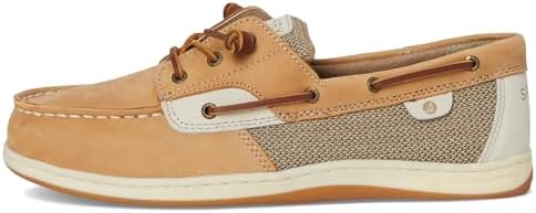 Sperry Girls Songfish (Little Big Kid) Boat Shoe Linen 4.5