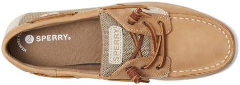 Sperry Girls Songfish (Little Big Kid) Boat Shoe Linen 4.5