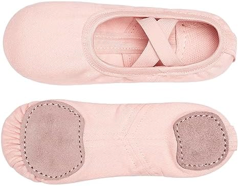 Stelle Ballet Shoes Toddler Slippers Highly Elastic Canvas Girls Ballerina Dance Shoes For Toddler/Little Kid/Big Kid/Women