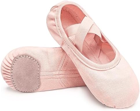 Stelle Ballet Shoes Toddler Slippers Highly Elastic Canvas Girls Ballerina Dance Shoes for Toddler/Little Kid/Big Kid/Women