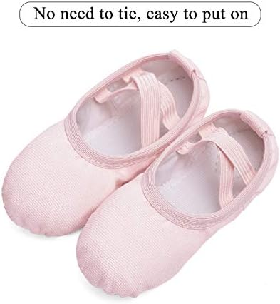Stelle Canvas Ballet Shoes Toddler Girls Ballet Slippers No-Tie Boys Dance Shoes
