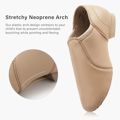 Stelle Jazz Shoes For Girls And Boys PU Leather Slip-On Jazz Dance Shoes (Toddler/Little Kid/Big Kid)