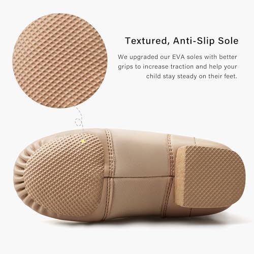 Stelle Jazz Shoes For Girls And Boys PU Leather Slip-On Jazz Dance Shoes (Toddler/Little Kid/Big Kid)