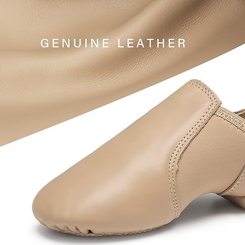 Stelle Jazz Shoes For Girls And Boys Slip-On Leather Dance Shoes (Toddler/Little Kid/Big Kid)