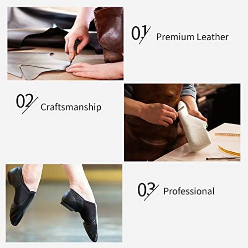 Stelle Jazz Shoes For Girls Boys Leather Unisex Slip-On Dance Shoes (Toddler/Little Kid/Big Kid)