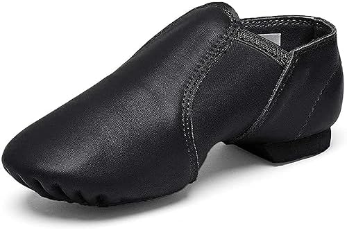 Stelle Jazz Shoes for Girls Boys Leather Unisex Slip-On Dance Shoes (Toddler/Little Kid/Big Kid)