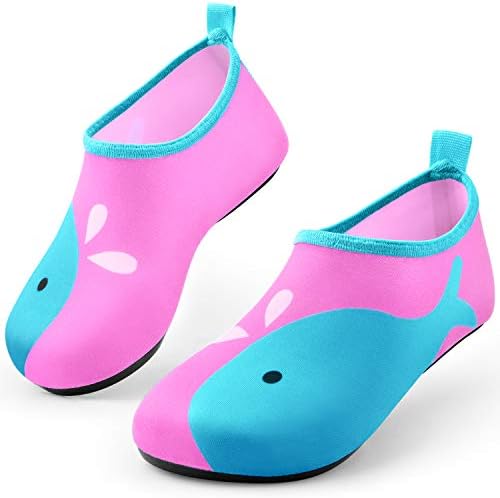 Sunnywoo Water Shoes for Kids Girls Boys Toddler Kids Swim Water Shoes Quick Dry Non-Slip Water Skin Barefoot Sports Shoes Aqua Socks for Beach Outdoor Sports