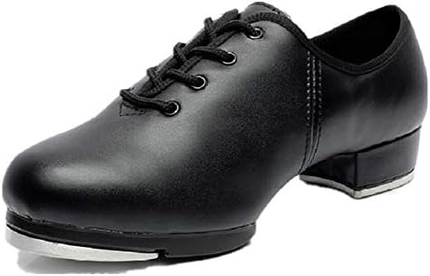 Synthetic Tap Shoes Oxford Dancing Shoes For Men Adults Black