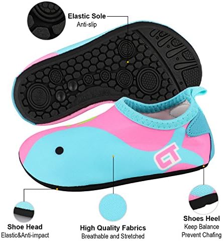 TAGVO Baby Boys Girls Water Shoes Non-Slip Swim Shoes Barefoot Skin Aqua Socks For Beach Swim Pool Toddler Kids