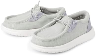The Children's Place Baby Boys And Toddler Casual Slip On Shoes Grey Canvas Toddler 7