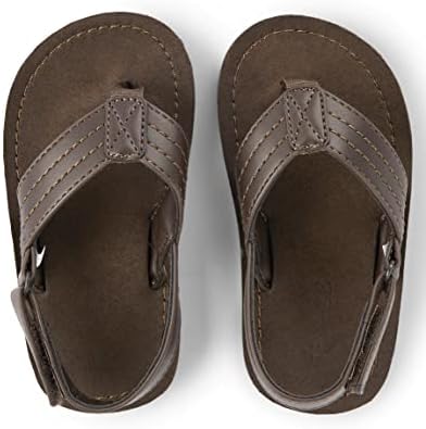 The Children's Place Baby Boys and Toddler Casual Flip Flops with Backstrap Tan