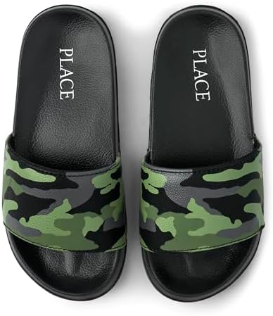 The Children's Place boys Boys Everyday Slip on Slide Sandals