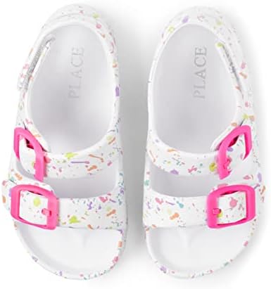 The Children's Place Girl's and Toddler Everyday Slide Sandals with Backstrap