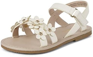 The Children's Place Girl's Baby Toddler Flat Sandals with Adjustable Ankle Strap Slipper