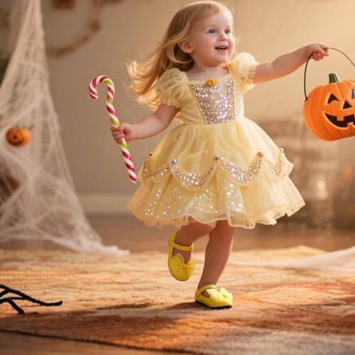 THEE BRON Toddler/Little Girl Mary Jane Flats Princess Dress Shoes