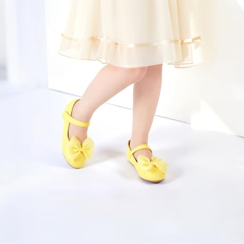 THEE BRON Toddler/Little Girl Mary Jane Flats Princess Dress Shoes