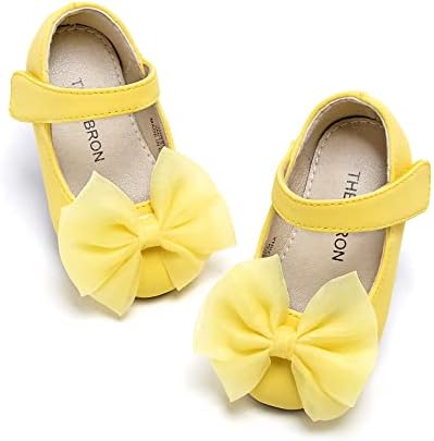 THEE BRON Toddler/Little Girl Mary Jane Flats Princess Dress Shoes