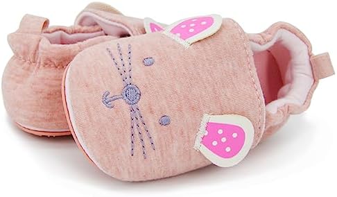 Timatego Toddler Baby Boys Girls Shoes Non Skid Slipper Sneaker Moccasins Infant First Walker House Walking Crib Shoes(6-24 Months)