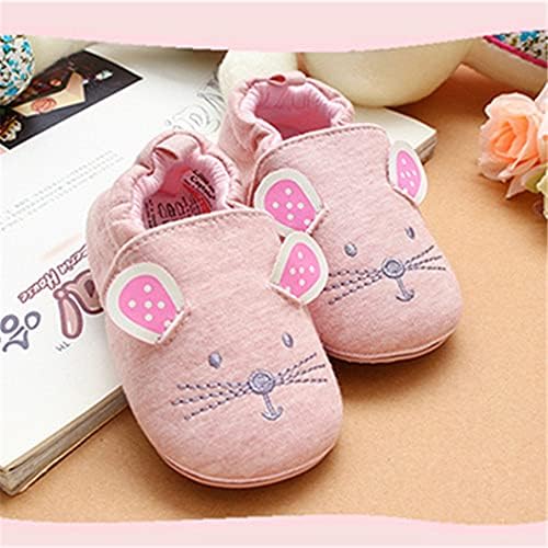 Timatego Toddler Baby Boys Girls Shoes Non Skid Slipper Sneaker Moccasins Infant First Walker House Walking Crib Shoes(6-24 Months)