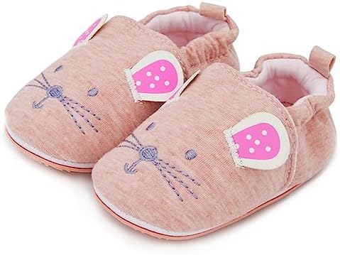 Timatego Toddler Baby Boys Girls Shoes Non Skid Slipper Sneaker Moccasins Infant First Walker House Walking Crib Shoes(6-24 Months)