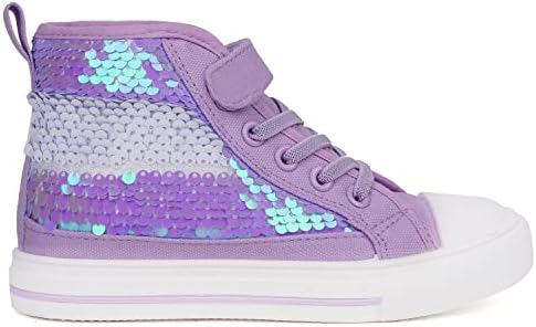 Toandon Kids Adorable Fashion High Top Casual Canvas Sneakers