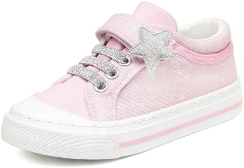 ToandonToddler Kids Sneakers Sparkle Fashion Glitter Sequins Canvas Shoes