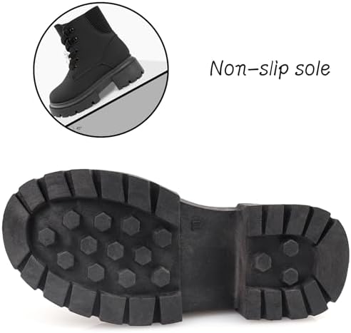 Toddler Boots Girl Side Zipper Lace Up Dress Combat Boots For Toddler/Little Kid/Big Kid