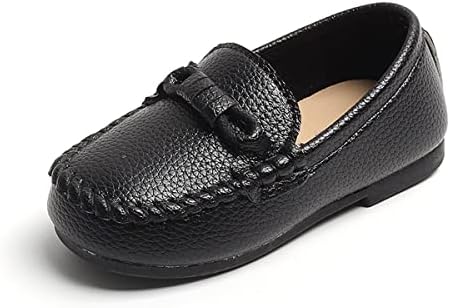 Toddler Boys Girls Leather Loafers Dress Shoes Little Kid Oxford Flats Casual Moccasins Slip-On School Uniform Walking Boat Shoes