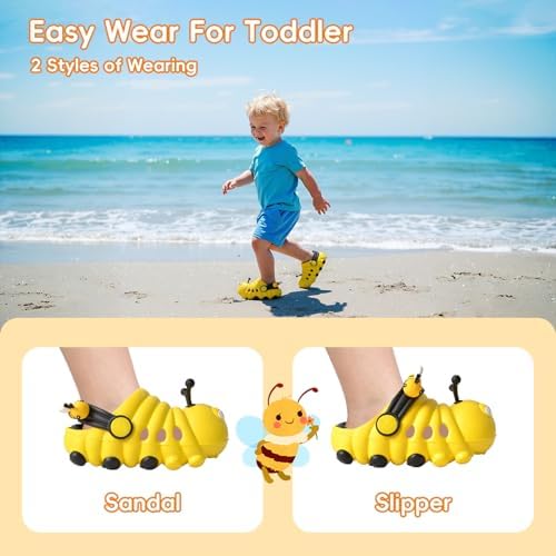 Toddler Boys Girls Slip On Walking Shoes Breathable Quick-Dry Lightweight Barefoot Slippers Slides Non-Slip Summer Outdoor Slip On Shoes