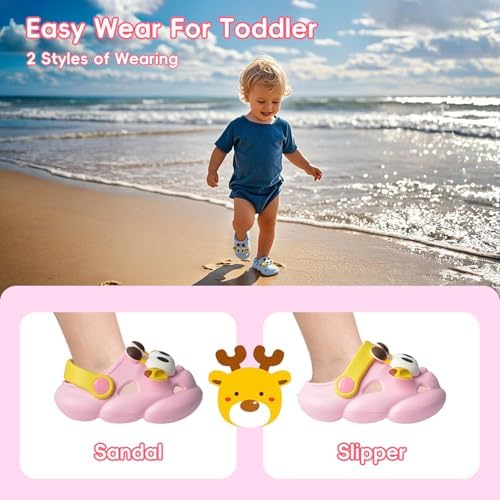 Toddler Boys Girls Slip On Walking Shoes Breathable Quick-Dry Lightweight Barefoot Slippers Slides Non-Slip Summer Outdoor Slip On Shoes