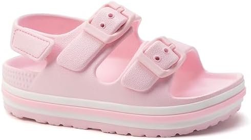 Toddler Buckle Sandals Open Toe Water Sandal With Adjustable Back Strap For Boys Girls