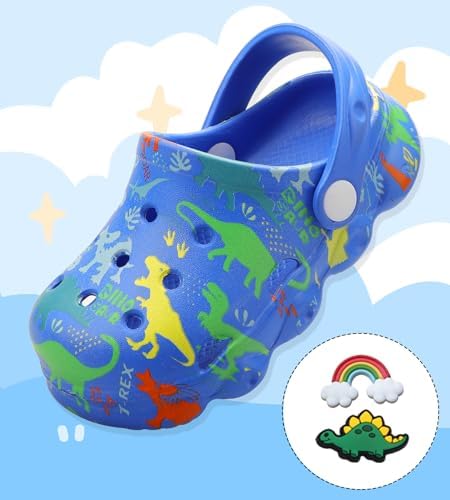 Toddler Clogs Boys Girls Kids Dinosaur Garden Shoes Slip On Sandals Slides Water Summer Shoes For Outdoor Beach Pool