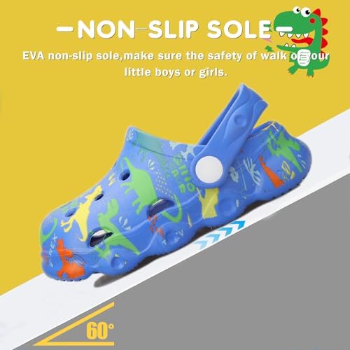 Toddler Clogs Boys Girls Kids Dinosaur Garden Shoes Slip On Sandals Slides Water Summer Shoes For Outdoor Beach Pool