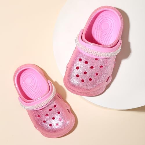 Toddler Clogs For Girls Lightweight Kid Garden Clogs Breathable Slip-on Slides Sandals Slippers Children's Beach Water Shoes
