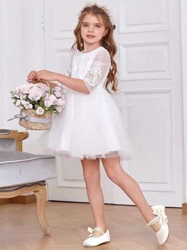 Toddler Flower Girl Glitter Dress Shoes Little Girl Ballet Flats Bow Wedding Party