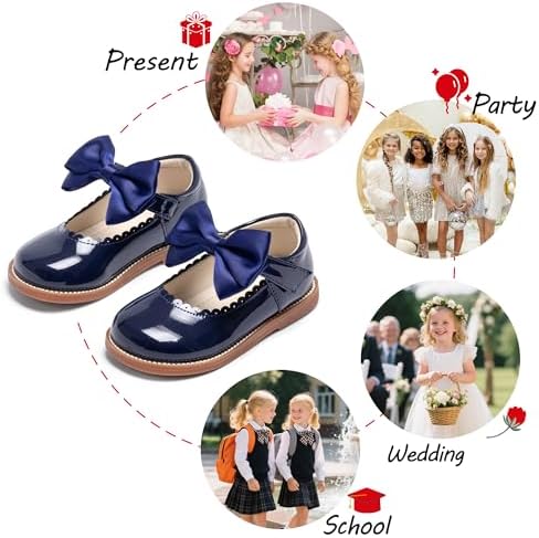 Toddler Girl Mary Jane Dress Oxford Shoes-Little Girl School Uniform Shoes For Wedding Party